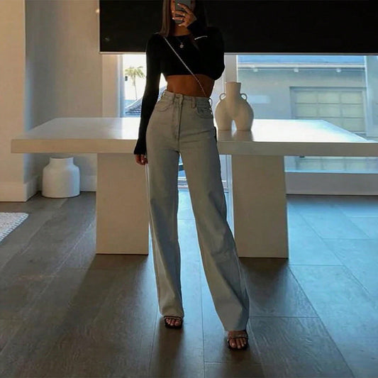 Semi-high Neck Slim-fit T-shirt Backless Sexy Design Short Long-sleeved Top