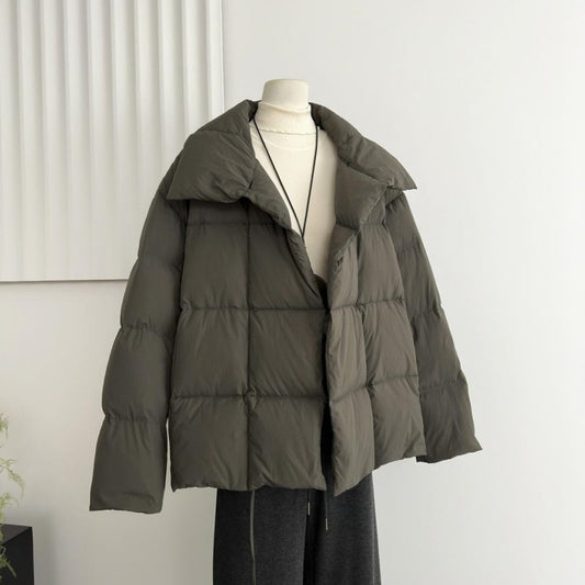 Fashionable Loose Short Design Thickened Warm Coat For Petite