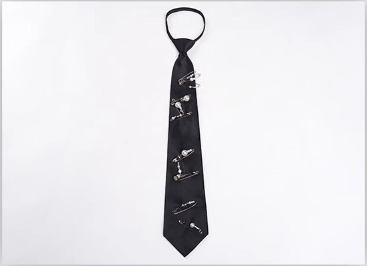 Handmade Pearl Pin Lazy Tie Men's Bow Tie