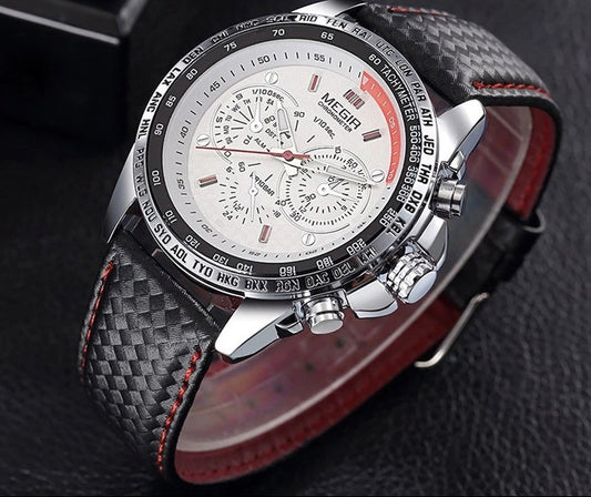 Wholesale Original 1010 Leather Strap 3ATM Waterproof Quartz Luxury Business Mens Watches