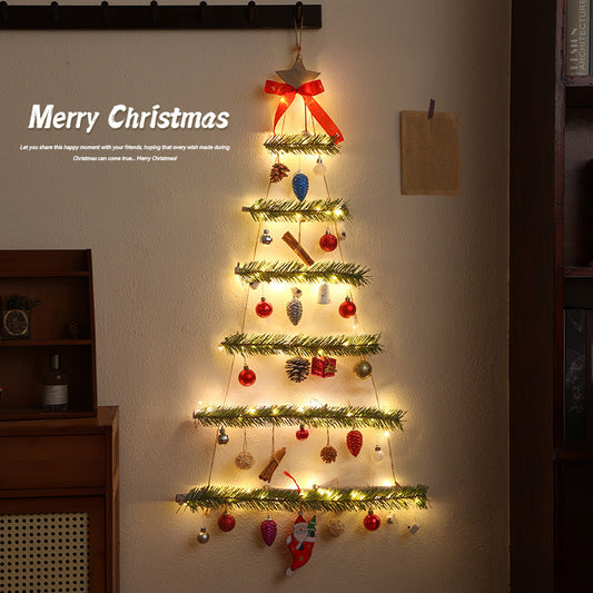 Wall Luminous Non-woven Christmas Tree Window Doors And Windows Decoration Supplies