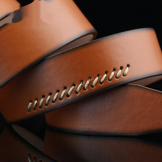 Men's Threading Casual Student Pin Buckle Belt