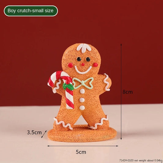 New Christmas Gingerbread Man Decoration Creative Cartoon Gingerbread Man Christmas Atmosphere Layout Decorative Small Ornaments