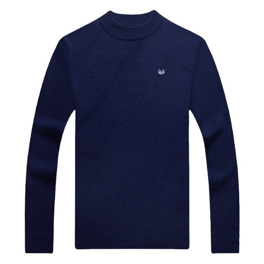 Spring And Autumn Casual Half Turtleneck Solid Color Sweater