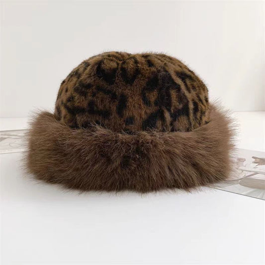 Leopard Print Mongolian Hat For Women