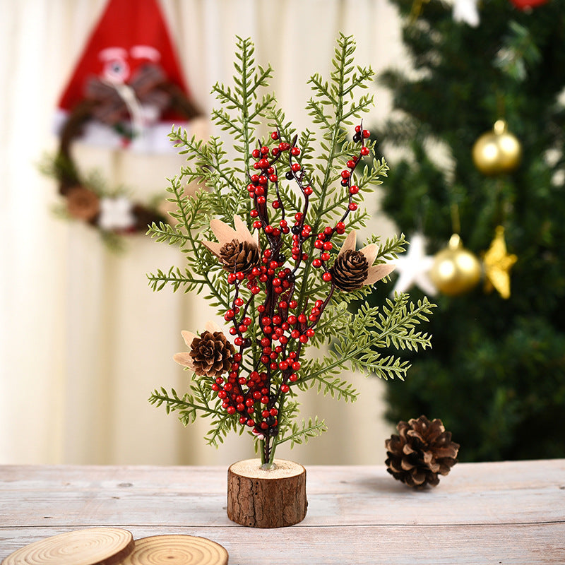 Simple Mini Christmas Decoration Window Small Tree Photography Props