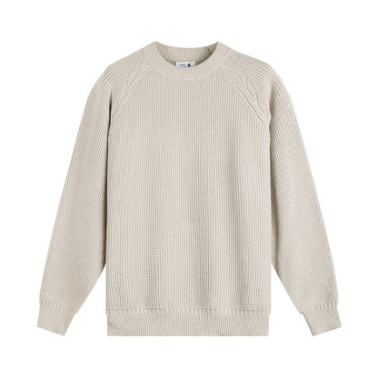 Men's Round Neck Sweater With A Light Luxury And High-end Casual Feel