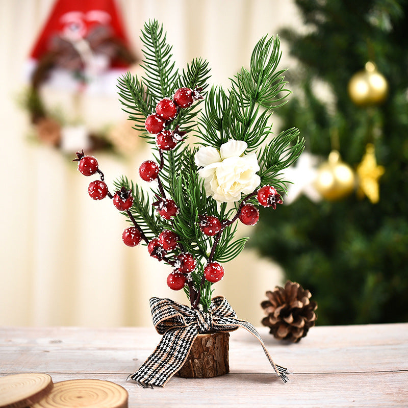 Simple Mini Christmas Decoration Window Small Tree Photography Props