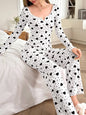 Love Print Pajamas Love Long Sleeve Pants Set