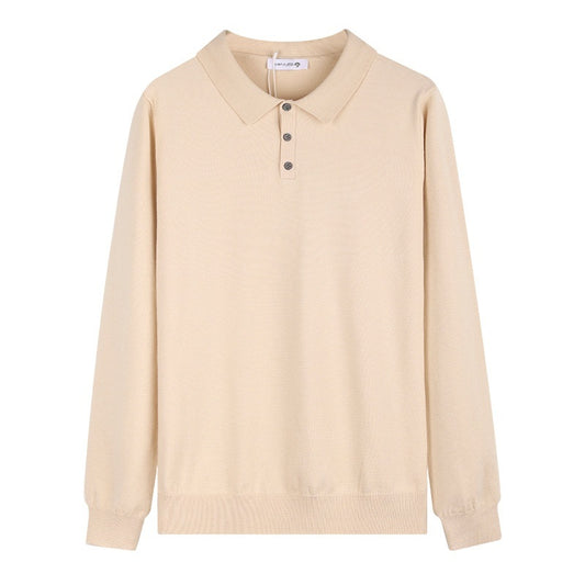 Men's Sweater Light Luxury High-end Sense Business Casual Lapel Long Sleeve