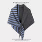 New Wool Color-block Striped Shawl For Women