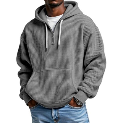 3D Printed Men's Double Hood Zipper Hooded Sweater