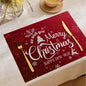 Christmas Digital Printing Placemat Linen Insulation Antifouling Decoration