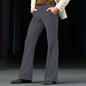 Men's Formal Wear Twill Stretch Slim Solid Color Bell-bottom Pants