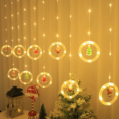LED Christmas Curtain Lights, Indoor Scene Decoration, Creative Curtain Lights, Christmas Atmosphere Flashing Lights