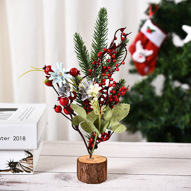 Simple Mini Christmas Decoration Window Small Tree Photography Props