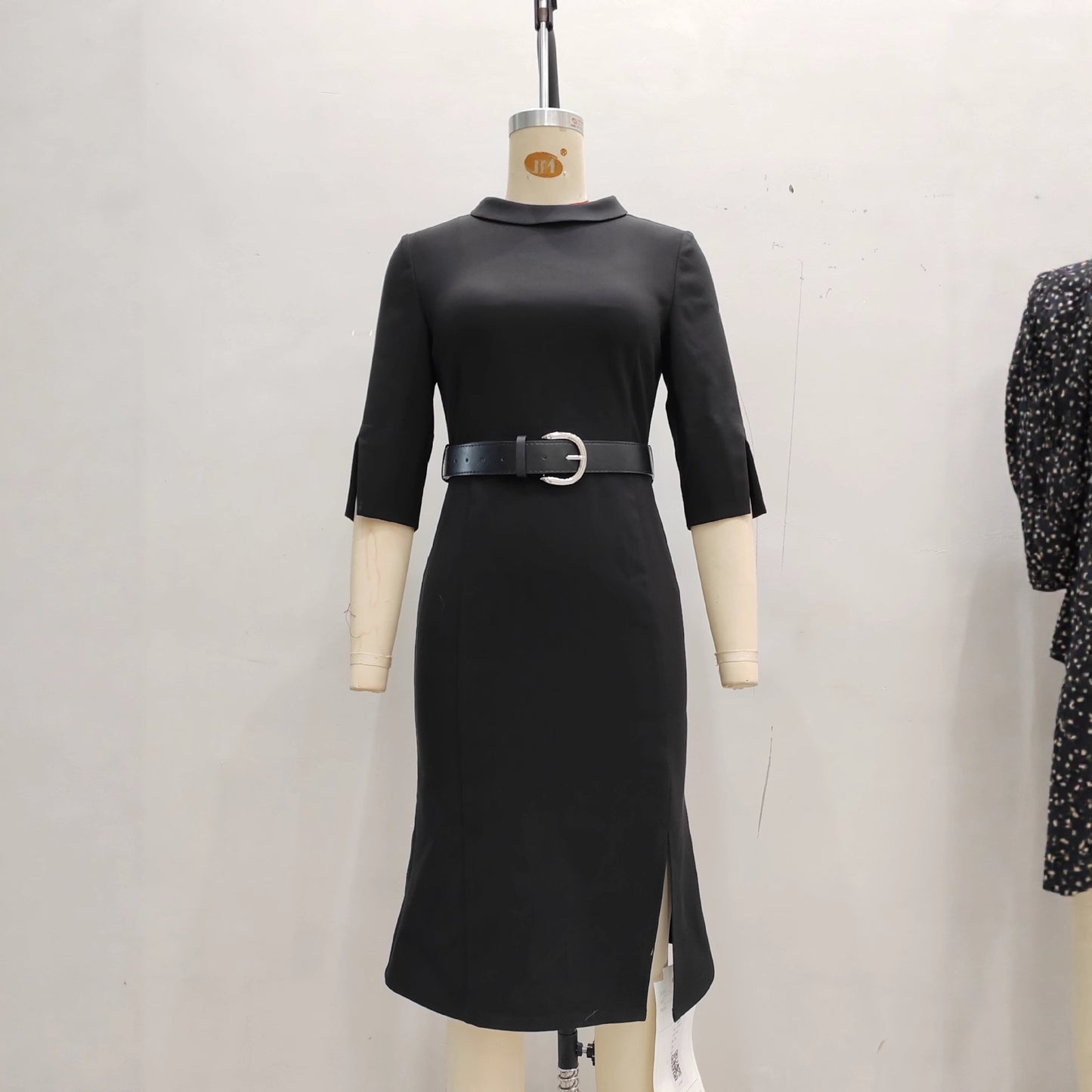 European And American Elegant Mid-waist Commuting Waist-tucking Professional Women's Dress