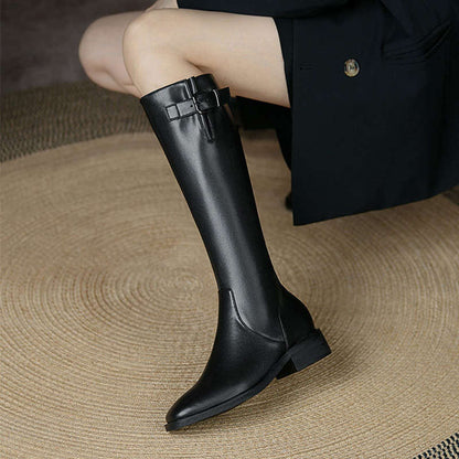 Women's Knee-High Chunky Heel Knight Boots