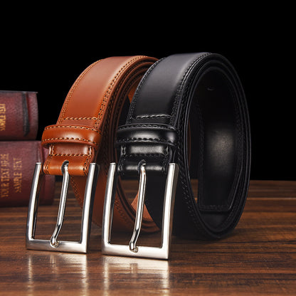 Men's Leather Belt Leather Pin Buckle Casual Belt