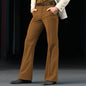Men's Formal Wear Twill Stretch Slim Solid Color Bell-bottom Pants