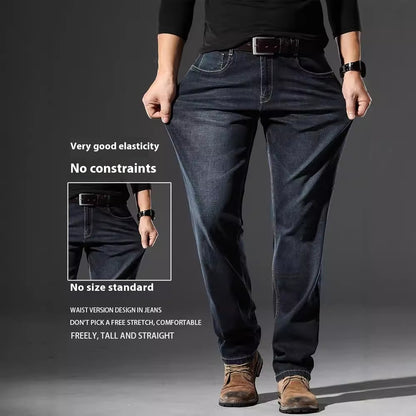 High Elastic Men's Straight Loose Spring And Autumn Jeans
