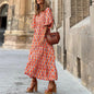 Women's Vintage Printed Bohemian Maxi Dress