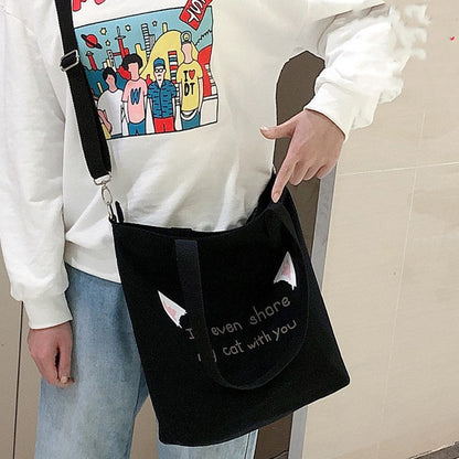 Canvas bag women's shoulder messenger