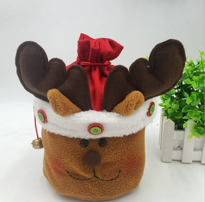 Santa Snowman Gift Candy Bell Bag Christmas Decoration Holiday Gift Bag