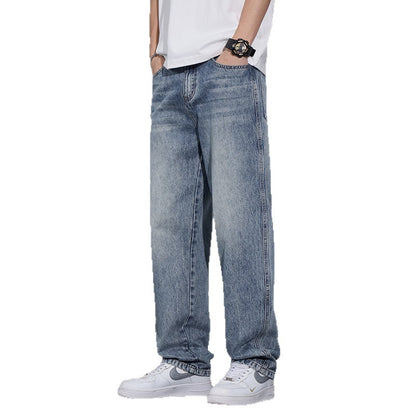 High-end Men's Loose Casual Anti-wrinkle Comfortable Straight Jeans