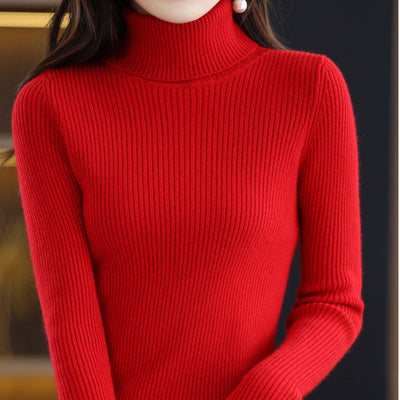 Autumn And Winter Women's Slim-fit Pullover Knit Sweater For Layering
