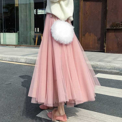 3-layer Tulle Skirt Women's Tulle Large Swing Student Skirt