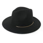 Women's Trendy Hats Gold Buckle Jazz Hat