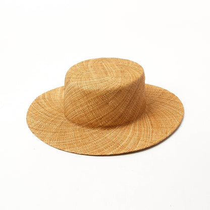 European And American Light Body Dyed Treasure Grass Flat Top Straw Hat
