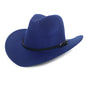 Vintage Autumn And Winter Men's Woolen Western Cowboy Hat