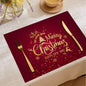 Christmas Digital Printing Placemat Linen Insulation Antifouling Decoration