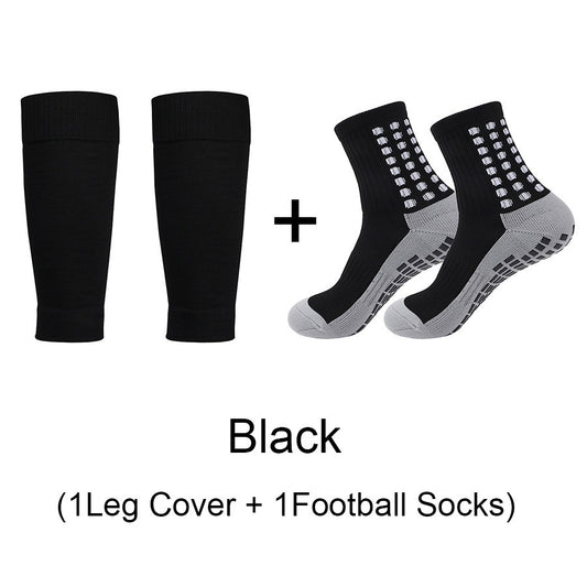 Sports Soccer Socks Knee Pad Mid-calf Glue Dispensing Non-slip
