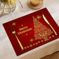 Christmas Digital Printing Placemat Linen Insulation Antifouling Decoration
