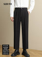 Men's Casual Draped Straight Suit Pants