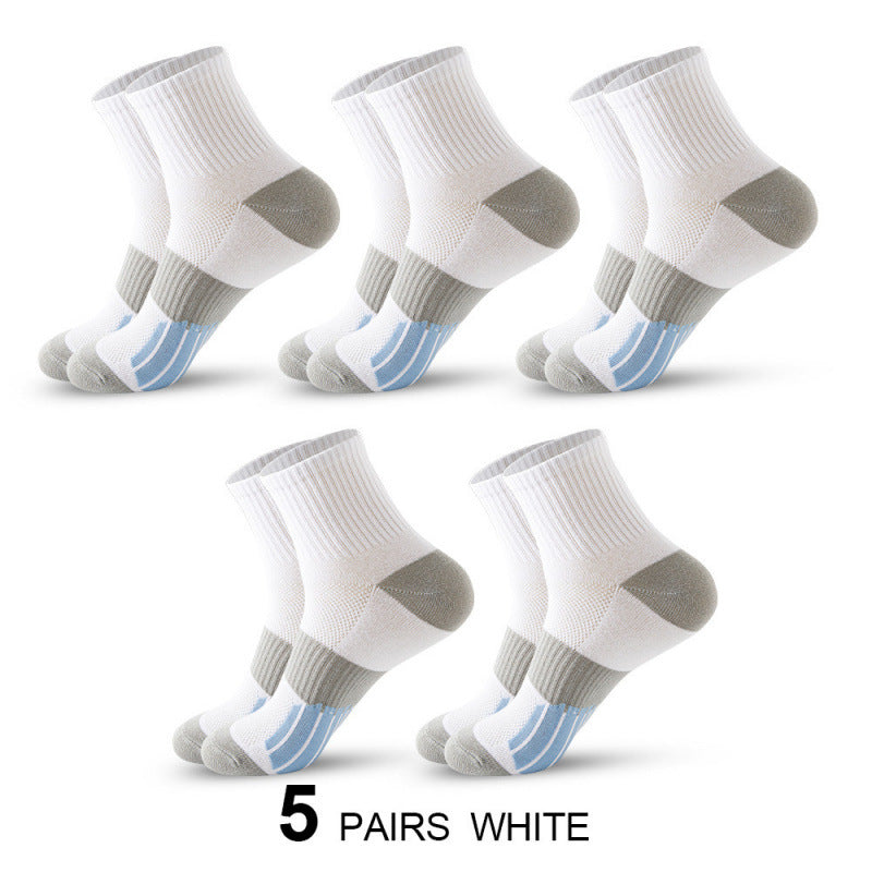 Men's Middle Tube Socks Color Matching Sports Basketball Socks