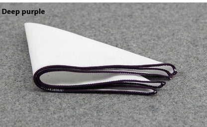 Trendy Men Wedding Groom Groomsman Suit Shirt Dress Corsage Square Scarf