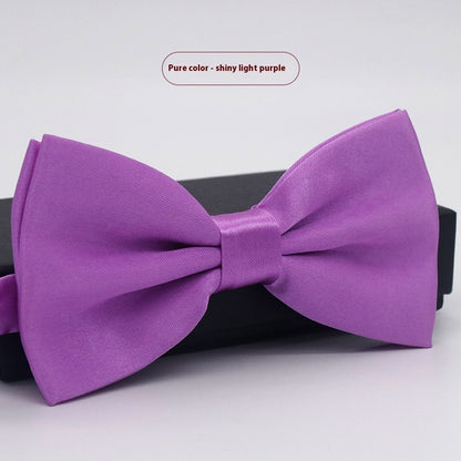 Men's Solid Color Formal Wear Wedding Business Casual Groom Groomsman Bow Tie