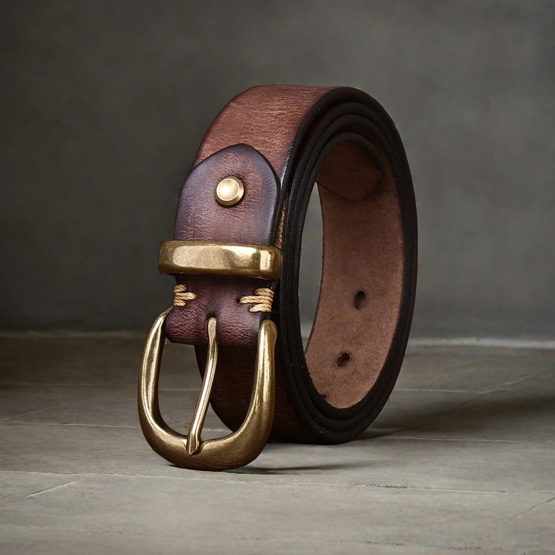 Belt First Layer Pure Cattlehide Men's Casual Jeans Belt