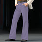 Men's Formal Wear Twill Stretch Slim Solid Color Bell-bottom Pants