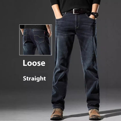 High Elastic Men's Straight Loose Spring And Autumn Jeans