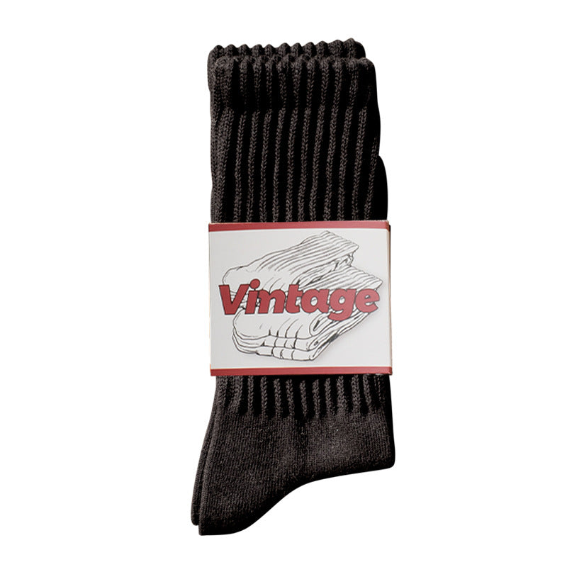 Men's Japanese-style Retro American Long Socks Thick Needle Long Tube