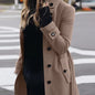 Women's Slim-Fit Woolen Cardigan Coat - Autumn Winter