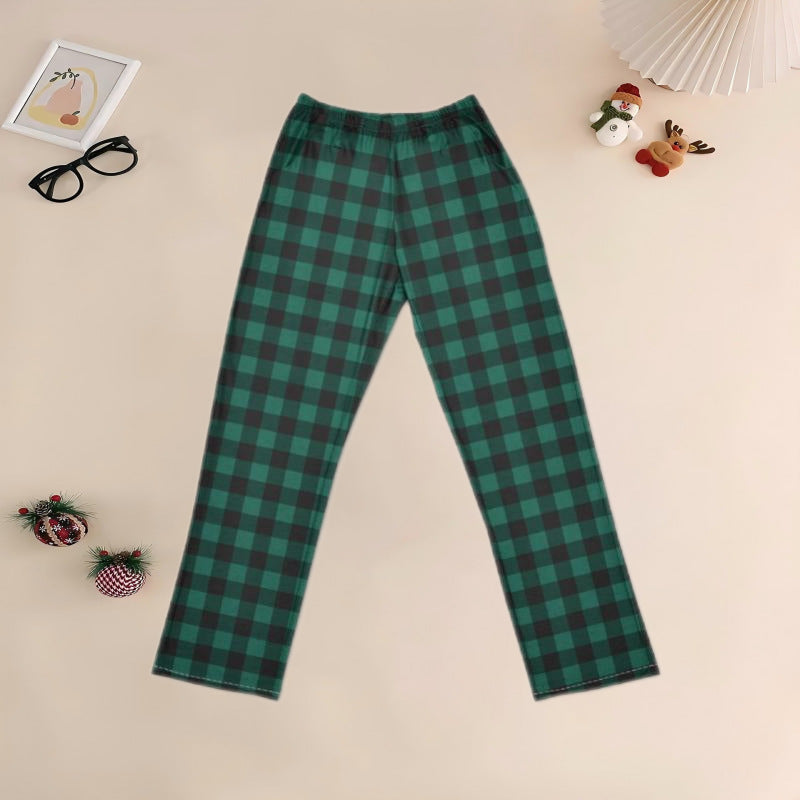Cotton-like Printed Checkered Homewear