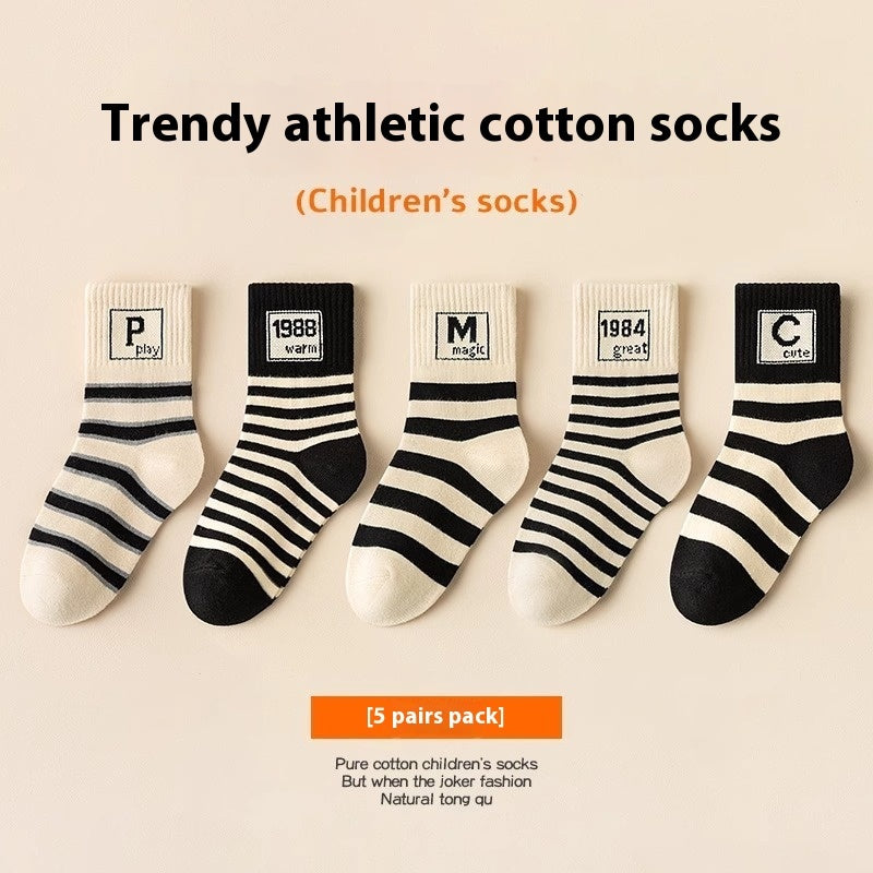 Mid-calf All-match Socks For Boys And Girls