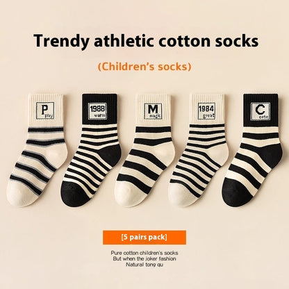 Mid-calf All-match Socks For Boys And Girls