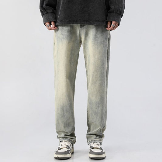 Men's Trendy Washed And Distressed Slim Straight Pants